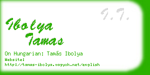 ibolya tamas business card