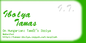 ibolya tamas business card